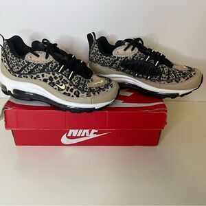 New in Box- Wmns Air Max 98 Premium  Leopard - size 7